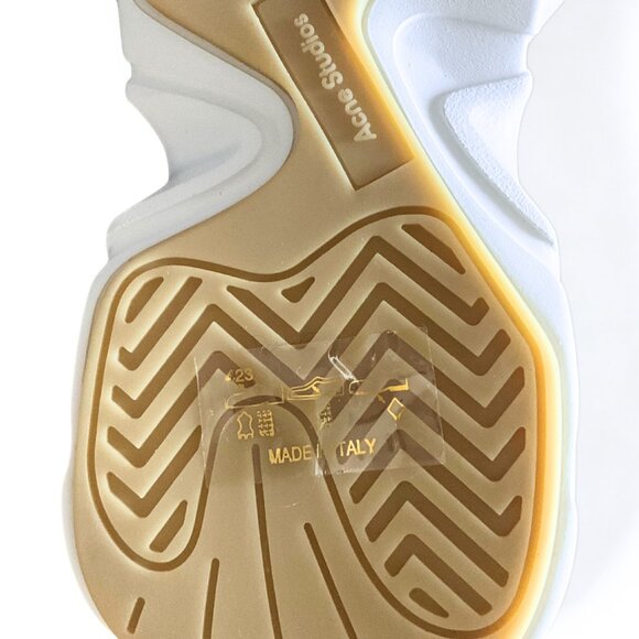 Women’s White Acne Studios Manhattan Sneakers New with Box EU 40 / US 10 - Picture 8 of 12